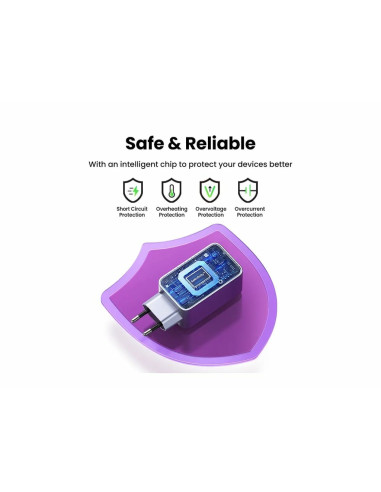 Ugreen Nexode Pro Eu 3-Port Gan Pd Fast Charger With Usb-C Cable Uniwersalne Czarny, Szary Prąd Przemienny Szybkie Ładowanie Wew