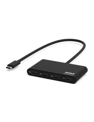 Port Designs 900147 Huby I Koncentratory Usb Type-C 5000 Mbit/S Czarny