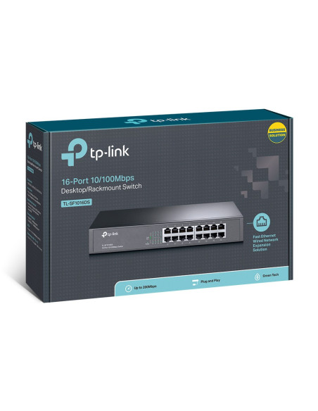 Tp-Link Tl-Sf1016Ds Przełącznik Sieciowy Nie Zarządzany Fast Ethernet (10/100) 1U Czarny