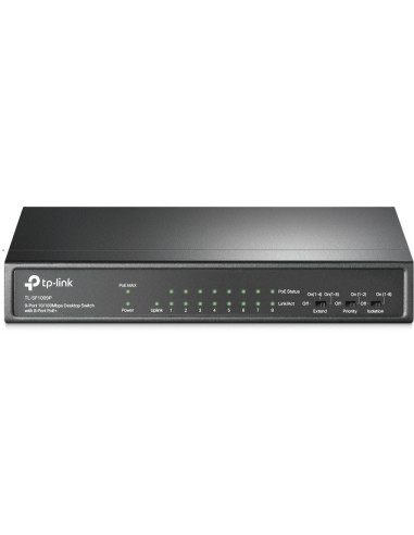 Tp-Link Tl-Sf1009P Przełącznik Sieciowy Nie Zarządzany Fast Ethernet (10/100) Obsługa Poe Czarny
