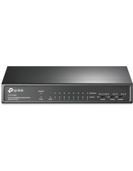 Tp-Link Tl-Sf1009P Przełącznik Sieciowy Nie Zarządzany Fast Ethernet (10/100) Obsługa Poe Czarny