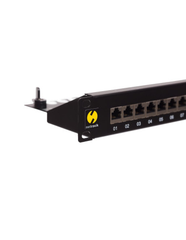 Patch Panel 19" Netrack 24-Porty Kat. 6A Ftp Wyposażony