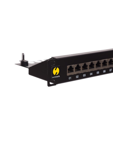 Patch Panel 19" Netrack 24-Porty Kat. 6A Ftp Wyposażony