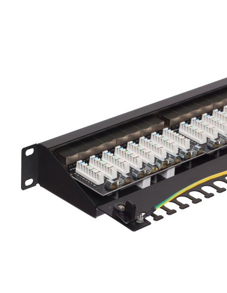 Patch Panel 19" Netrack 24-Porty Kat. 6A Ftp Wyposażony