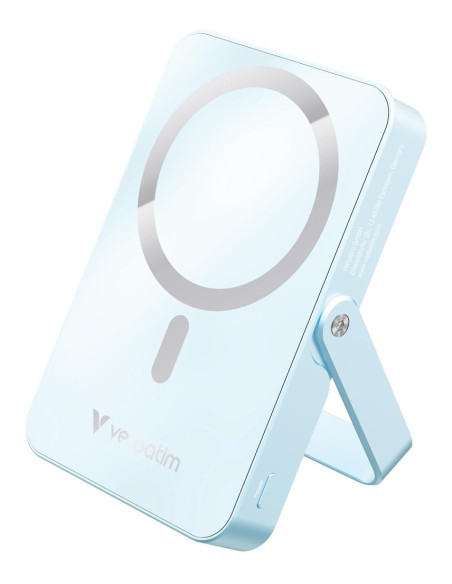 Powerbank Verbatim Charge 'N' Go Magnetic Wireless With Stand 10000Mah Usb-C Pd 3.0 Blue