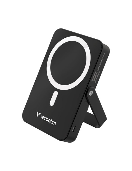 Powerbank Verbatim Charge 'N' Go Magnetic Wireless With Stand 10000Mah Usb-C Pd 3.0 Black