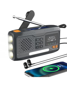Extralink Radio Awaryjne Bluetooth Solarne Z Korbka Dynamo Powerbank 4000Mah Z Latarka Sos Bt-4000 Przenośny Analogowe I Cyfrowe