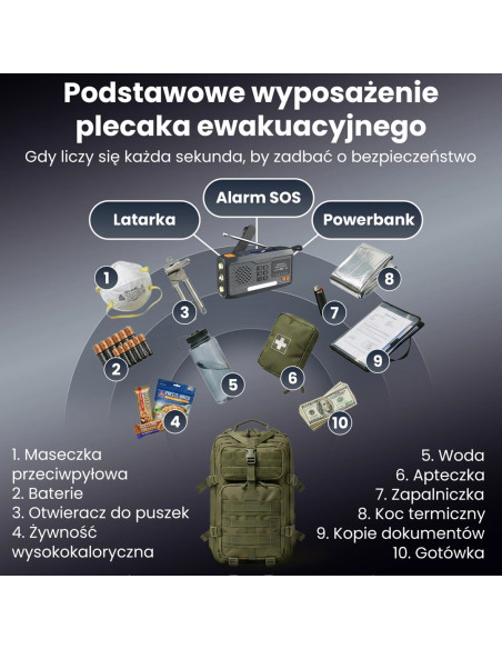 Extralink Radio Awaryjne Bluetooth Solarne Z Korbka Dynamo Powerbank 4000Mah Z Latarka Sos Bt-4000 Przenośny Analogowe I Cyfrowe