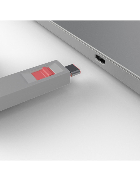 Lindy 40425 Bloker Portów Blokada Portu + Klucz Usb Type-C Różowy 5 Szt.