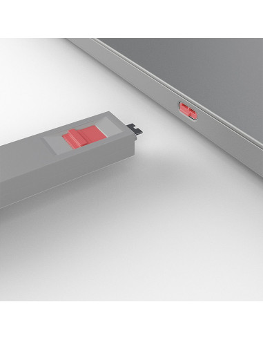 Lindy 40425 Bloker Portów Blokada Portu + Klucz Usb Type-C Różowy 5 Szt.