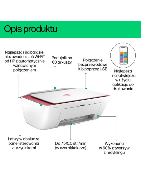 Urządzenie Wielofunkcyjne Hp Deskjet 2823E