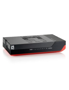 Levelone Gsw-0807 Przełącznik Sieciowy Nie Zarządzany Gigabit Ethernet (10/100/1000) Czarny, Czerwony 2