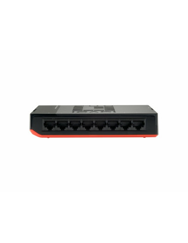 Levelone Gsw-0807 Przełącznik Sieciowy Nie Zarządzany Gigabit Ethernet (10/100/1000) Czarny, Czerwony