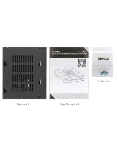 Płyta Montażowa Icydock 2X6,3Cm Satai-Iii/Ssd/Sas Mb522Sp-B