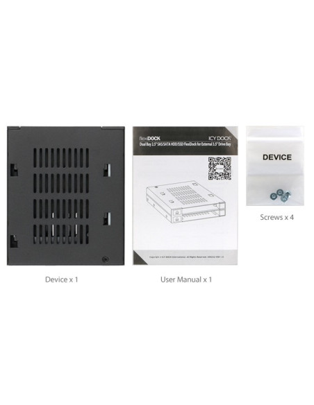 Płyta Montażowa Icydock 2X6,3Cm Satai-Iii/Ssd/Sas Mb522Sp-B