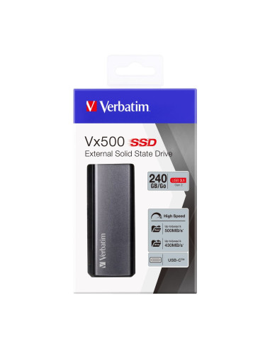 Verbatim Dysk Zewnętrzny Ssd Vx500 240Gb Usb-C 3.1 47442