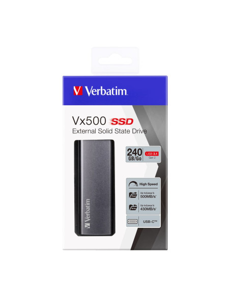 Verbatim Dysk Zewnętrzny Ssd Vx500 240Gb Usb-C 3.1 47442