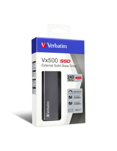 Verbatim Dysk Zewnętrzny Ssd Vx500 240Gb Usb-C 3.1 47442