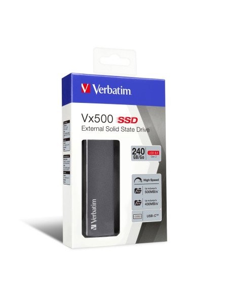 Verbatim Dysk Zewnętrzny Ssd Vx500 240Gb Usb-C 3.1 47442