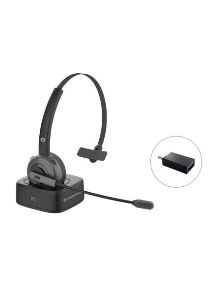 Conceptronic Polona03Bd Słuchawki/Zestaw Słuchawkowy Bezprzewodowy Opaska Na Głowę Biuro/Centrum Telefoniczne Bluetooth Podstawk