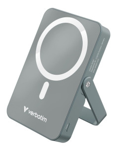 Powerbank Verbatim Charge 'N' Go Magnetic Wireless With Stand 10000Mah Usb-C Pd 3.0 Grey