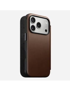 Nomad Modern Leather Folio Pokrowiec Na Telefon Komórkowy 16 Cm (6.3") Brązowy