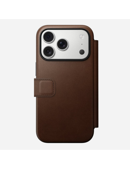 Nomad Modern Leather Folio Pokrowiec Na Telefon Komórkowy 16 Cm (6.3") Brązowy