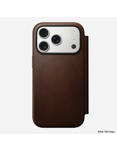 Nomad Modern Leather Folio Pokrowiec Na Telefon Komórkowy 16 Cm (6.3") Brązowy