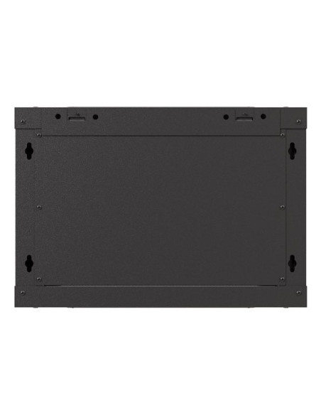 Lanberg Szafa Instalacyjna Rack Wisząca 19" 6U 540X350 Czarna Drzwi Przeszklone (Flat Pack)