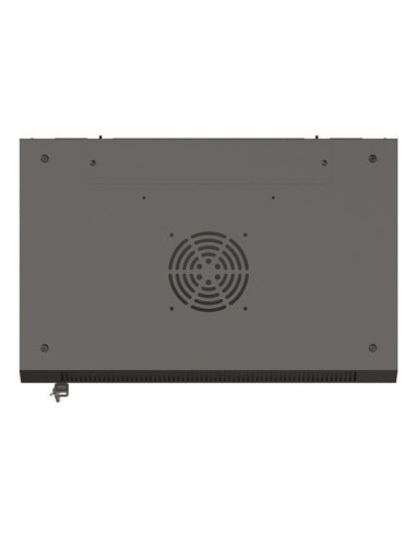 Lanberg Szafa Instalacyjna Rack Wisząca 19" 6U 540X350 Czarna Drzwi Przeszklone (Flat Pack)