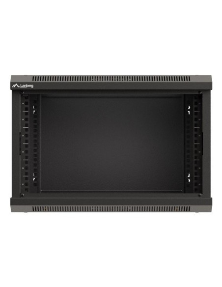 Lanberg Szafa Instalacyjna Rack Wisząca 19" 6U 540X350 Czarna Drzwi Przeszklone (Flat Pack)