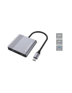 Conceptronic Donn13G Stacja Dokująca Przewodowa Usb 3.2 Gen 1 (3.1 Gen 1) Type-C Szary