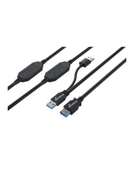 Mediarange Mrcs244 Kabel Usb Usb 3.2 Gen 1 (3.1 Gen 1) 15 M 2 X Usb A Usb A 5 Gbit/S Czarny