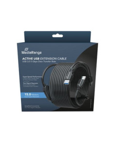 Mediarange Mrcs244 Kabel Usb Usb 3.2 Gen 1 (3.1 Gen 1) 15 M 2 X Usb A Usb A 5 Gbit/S Czarny 2