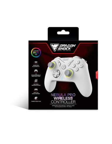 Dragonshock Nebula Pro Biały Bluetooth Gamepad Nintendo Switch