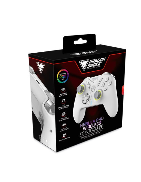 Dragonshock Nebula Pro Biały Bluetooth Gamepad Nintendo Switch
