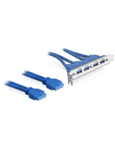 Delock 2 X Usb 3.0 19-Pin - 4 X Usb 3.0-A