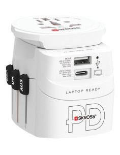 Adapter Podróżny Skross Pro Light Usb Ac45Pd World Z Usb-C Biały