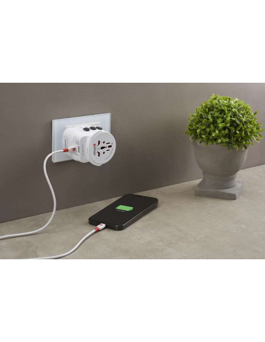 Adapter Podróżny Skross Pro Light Usb Ac45Pd World Z Usb-C Biały