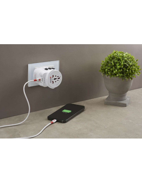 Adapter Podróżny Skross Pro Light Usb Ac45Pd World Z Usb-C Biały
