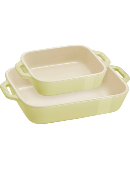 Staub Cooking Zestaw 2 Półmisków Prostokątnych, Jasnozielony