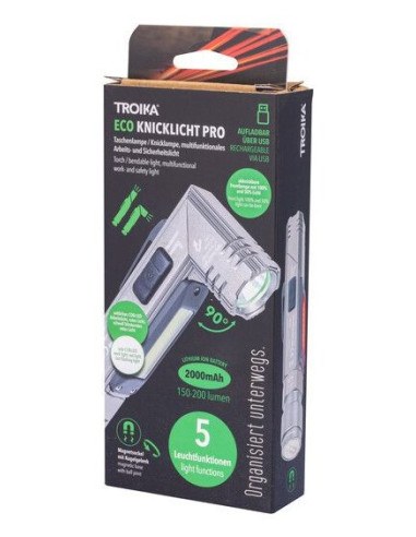 Troika Eco Knicklicht Pro Szary Magnetyczne Mocowanie Latarki Cob Led
