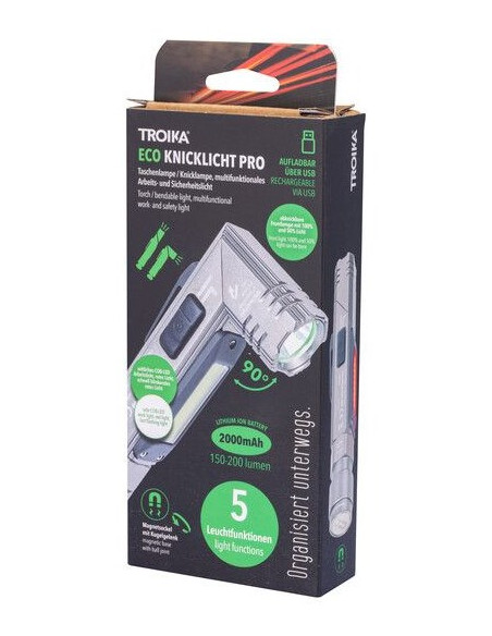 Troika Eco Knicklicht Pro Szary Magnetyczne Mocowanie Latarki Cob Led