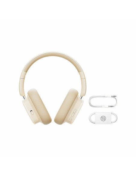Baseus Bowie H1I Zestaw Słuchawkowy Bezprzewodowy Opaska Na Głowę Połączenia/Muzyka Usb Type-C Bluetooth Biały