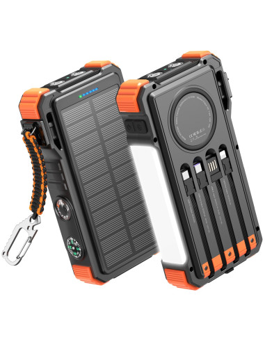 Extralink Powerbank Solarny 20000Mah 45W Indukcja Lampa Latarka