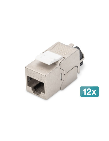 Digitus Moduł Cat 6A Keystone, Ekranowany Z Inteligentnym Menedżerem Kabli - 12 Szt.