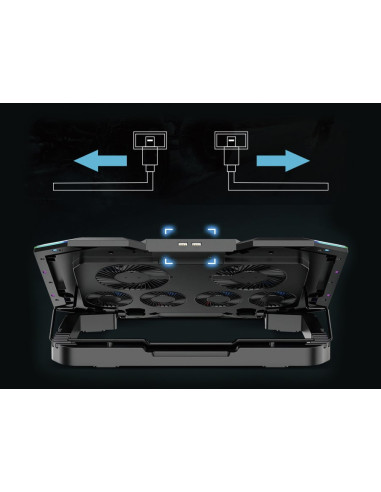 Conceptronic Thyia01B Podkładka Chłodząca Do Laptop 43,2 Cm (17") Szary