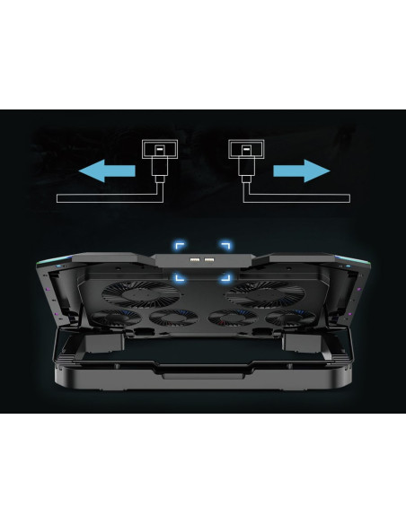 Conceptronic Thyia01B Podkładka Chłodząca Do Laptop 43,2 Cm (17") Szary