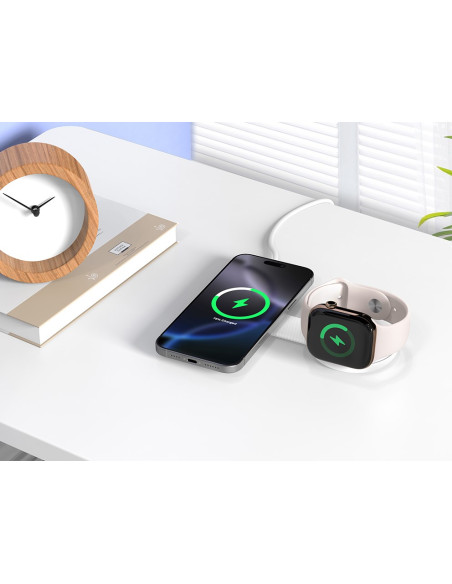 Conceptronic Gorgon04W Ładowarka Do Urządzeń Przenośnych Smartfon, Smartwatch Biały Prąd Przemienny Bezprzewodowe Ładowanie Wewn