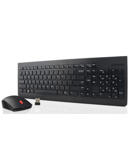 Lenovo 4X30M39497 Klawiatura Dołączona Myszka Uniwersalne Rf Wireless Qwerty Us English Czarny